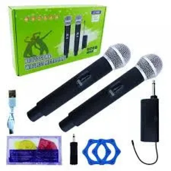 Dual Channel UHF Wireless Microphone System with 2 Handheld Wireless Microphones Lt-508 Wireless Microphones 1 Receiver 2Mic Wireless ,Dual Handheld Mic For InAndOn Karaoke ,KTV,DJ