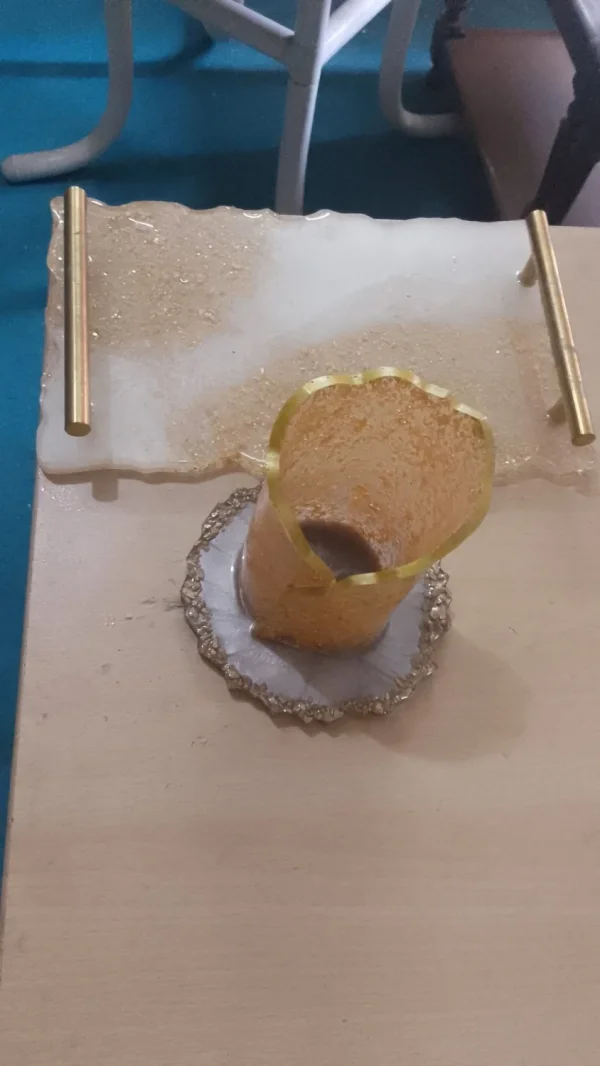 Resin tray and spoon holder