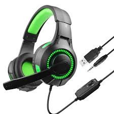 7245 Game Headset Surround Stereo Headphones with Microphone LED Colorful Lights earphone Works for Laptop Computer Tablet Gamer / Stereo Gaming Headphone with Microphone & RGB LED for PC, Laptop & Ga