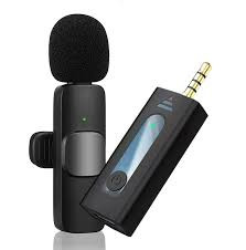 K-35 Dual Wireless Collar Microphone Lapel Lavalier Omnidirectional Mic Plug and Play Mike for Vlogging Interview Live Streaming YouTube Compatible with BT Speakers, DSLR Camera