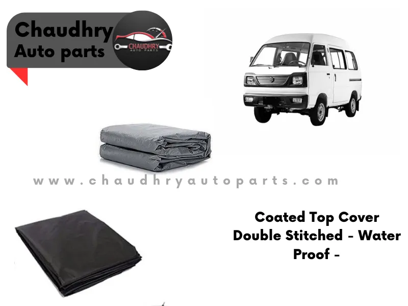 Suzuki Bolan & Hiroof Carbon Coated Top Cover Double Stitched - Water Proof - Dust Proof - Anti Scratch - Long Life - Exact Size - Packed In High Quality Bag - New Made In China