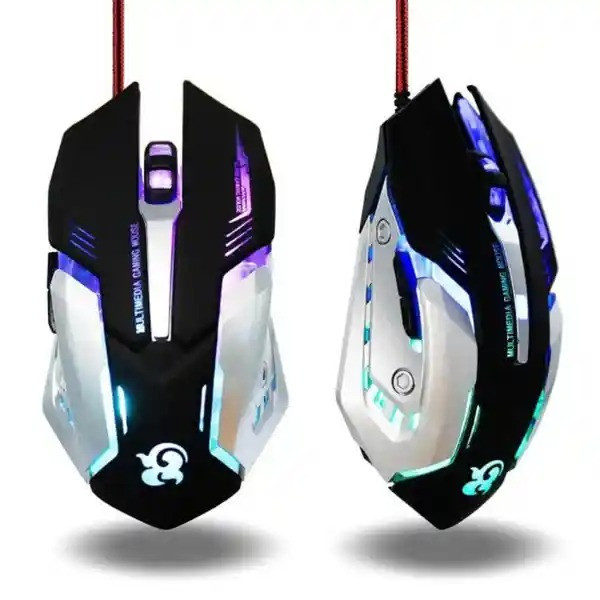 C25 Mouse Optical Usb Gaming Led Light Rgb Colorful Mouse 6 Button 2400 DPI For PC & Laptop