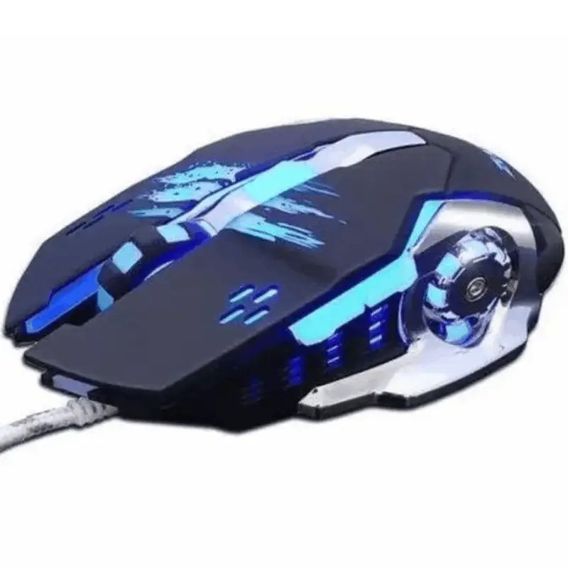 T9 Professional Gaming Mouse 3200 DPI USB wired for Gamers Colorful Breathing Lights 6 Buttons: DPI Multi-Speed Switching Four-Way Wheel Stable Movement Side Gaming Buttons