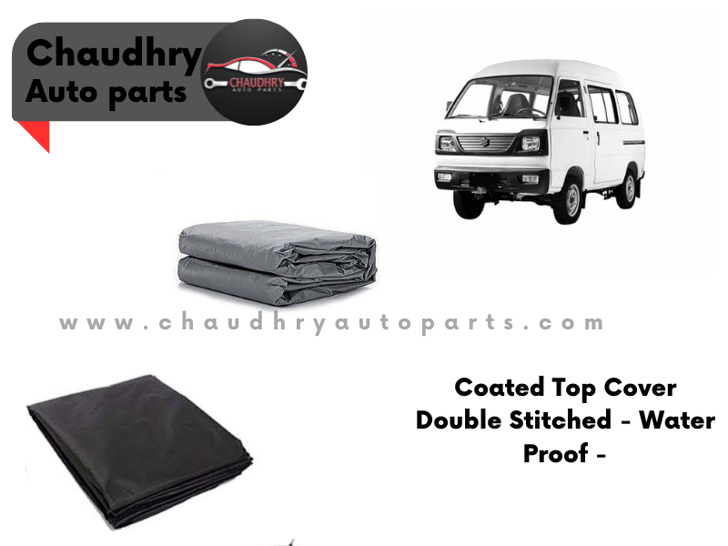 Suzuki Bolan & Hiroof Carbon Coated Top Cover Double Stitched - Water Proof - Dust Proof - Anti Scratch - Long Life - Exact Size - Packed In High Quality Bag - New Made In China