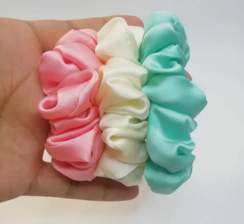 Premium Silk Scrunchies (Pack of 6)