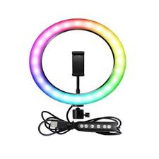 13 Inch 33cm RGB LED Ring Light Colorful Selfie Ring Lamp Video Vlog Fill Light Photographic Lighting For Live Youtube Makeup Multi Color RGB LED Soft Ring Light Mj33 For Live Video Streaming photogra