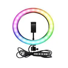 13 Inch 33cm RGB LED Ring Light Colorful Selfie Ring Lamp Video Vlog Fill Light Photographic Lighting For Live Youtube Makeup Multi Color RGB LED Soft Ring Light Mj33 For Live Video Streaming photogra
