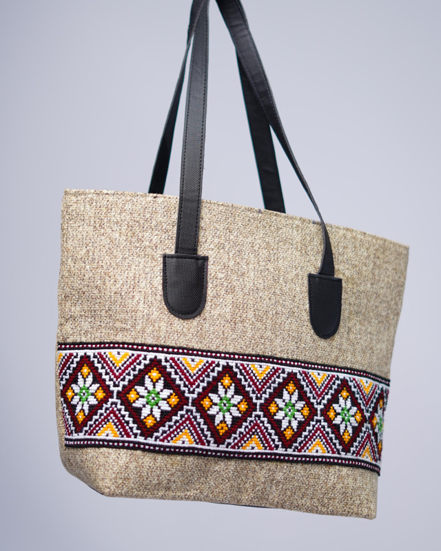Women's Jute hand Embroidered Shoulder Bag