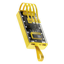 Transparent 20000mAh Power Bank 22.5W Fast Power Delivery Charging/Input- 1 Type - C / 2 Type - B | 4 Mode Emergency Led Light with Digital Display - 20000mah 66W Transparent Power Bank - Power Up In