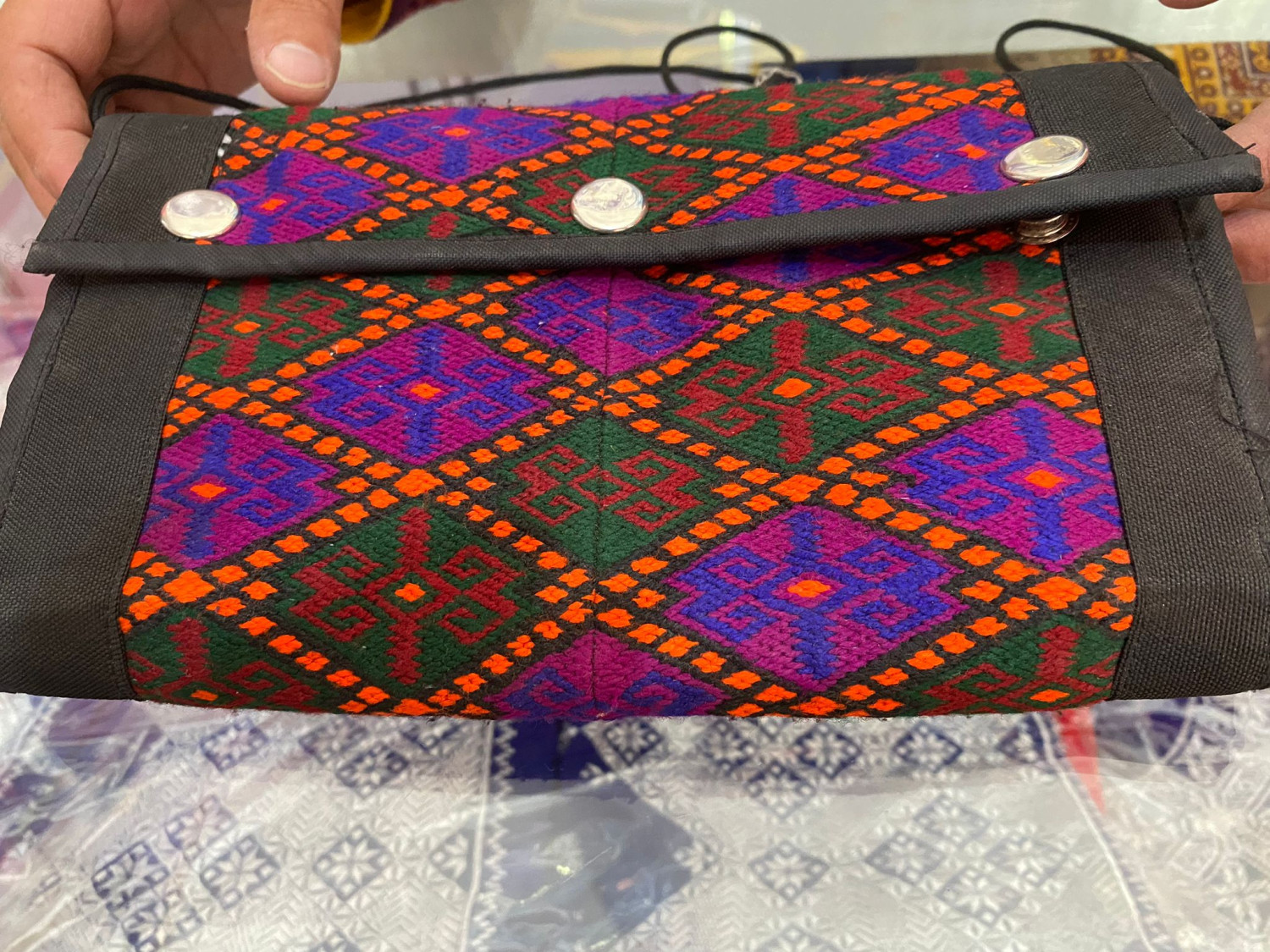 Royal Blossom - Handmade Hand Embroidered Qabtumar Pattern Clutches for Women