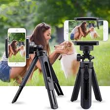 Mini Tripod Stand With Phone Clip Holder 6 Inch For Smartphone Video Tripod Stand Handle Grip For Phone Live Hot Selling